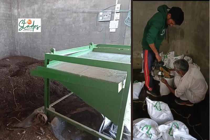 sieving and packaging of vermicompost
