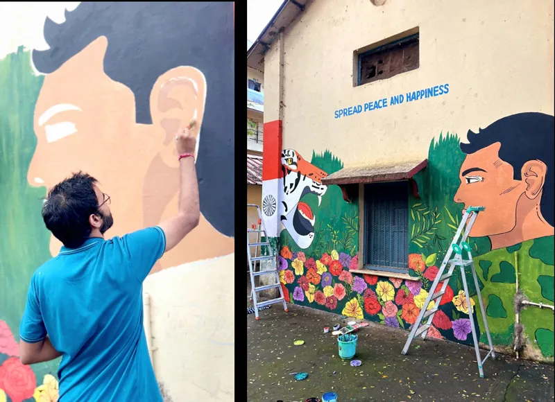 making a mural