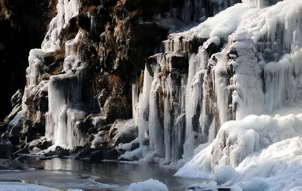 frozen waterfall