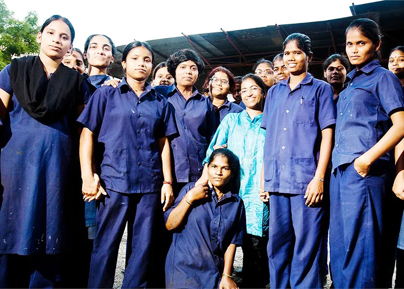 Sunitha Krishnan with women rehabilitated by Prajwala