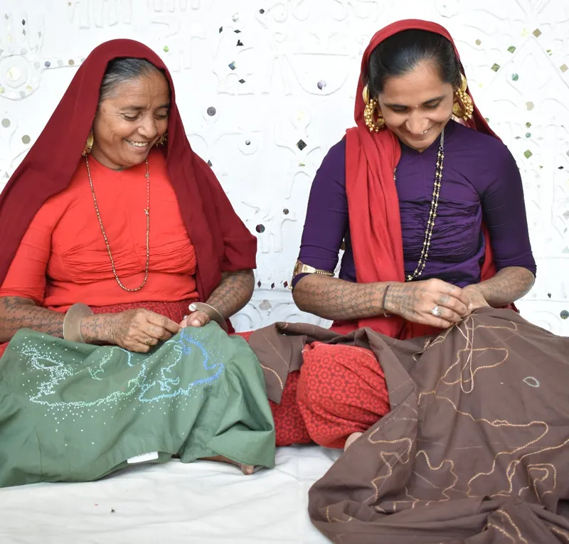 women artisans at okhai