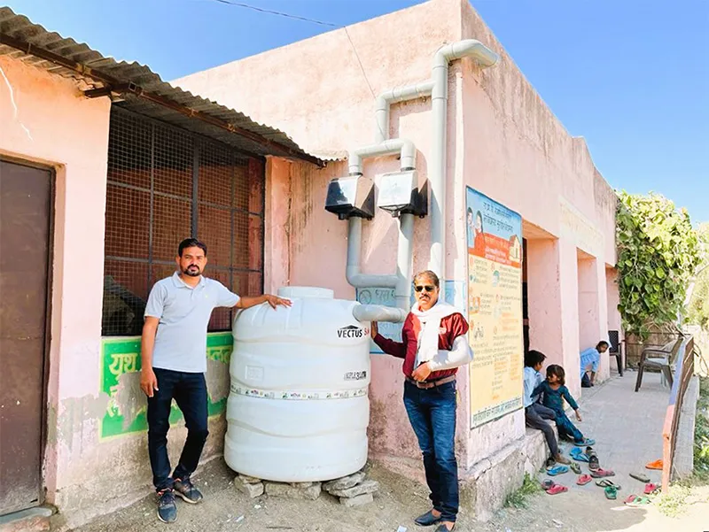 collecting water using NeeRain filter