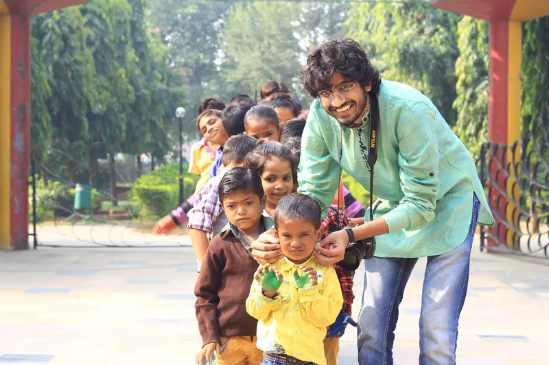 nitin with kids