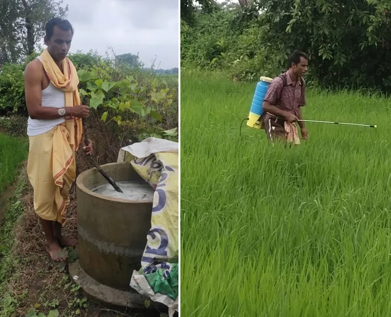 preparing and spraying biopesticides