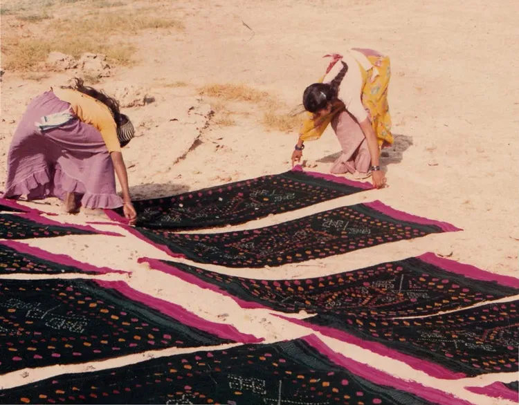 bandhani drying