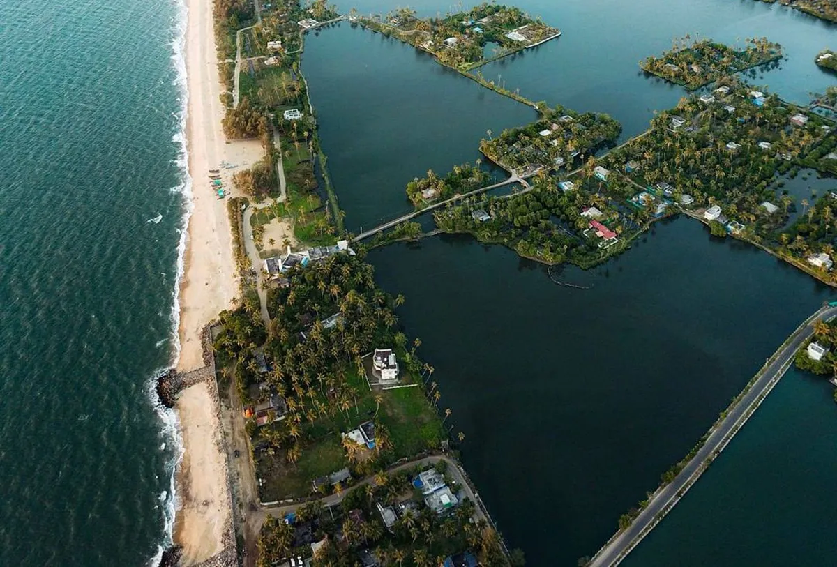 The pristine beach and backwaters of Kuzhupilly