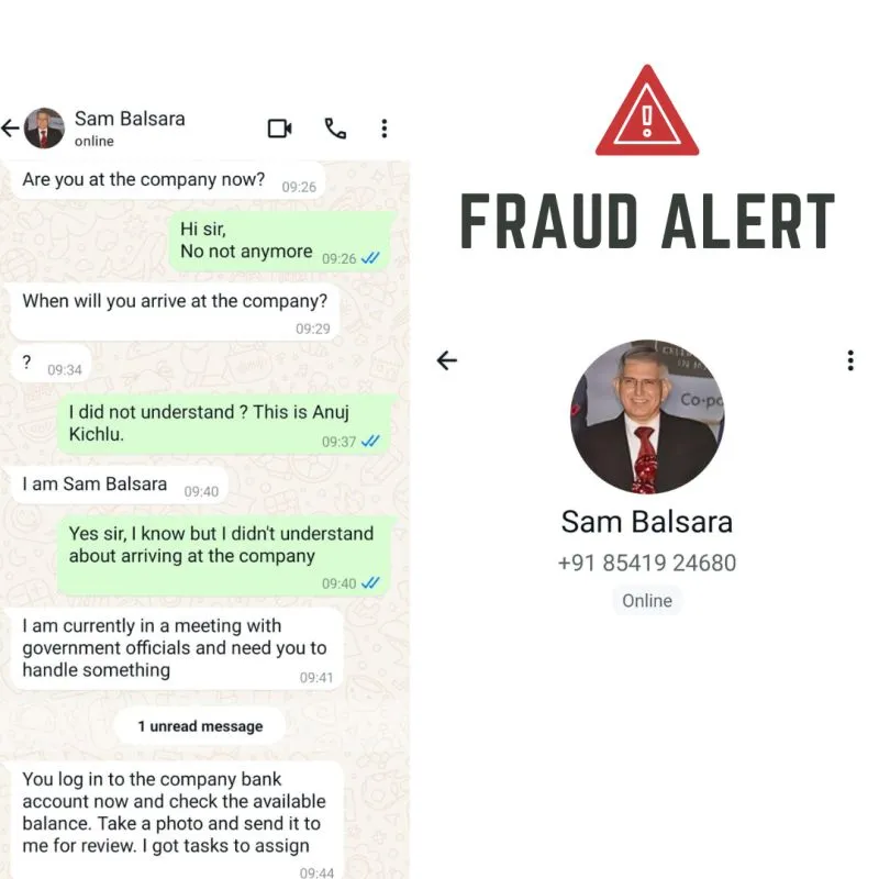 Sam Balsara's impersonator
