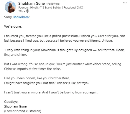 Linkedin post