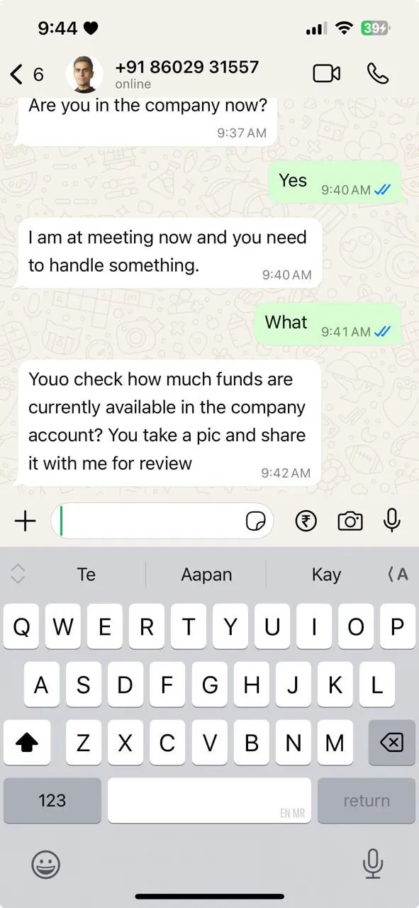 WhatsApp/Harshil Karia