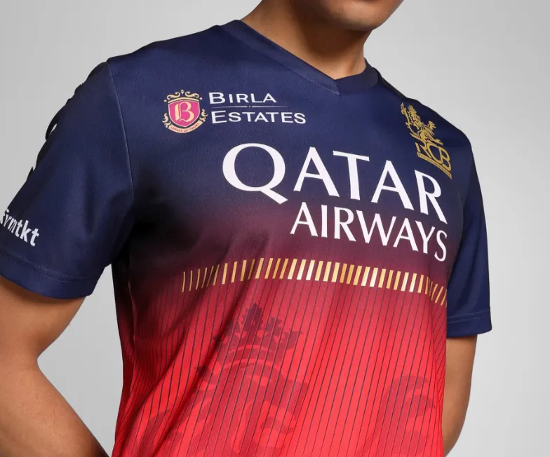 RCB's 2025 jersey with Birla Estates logo