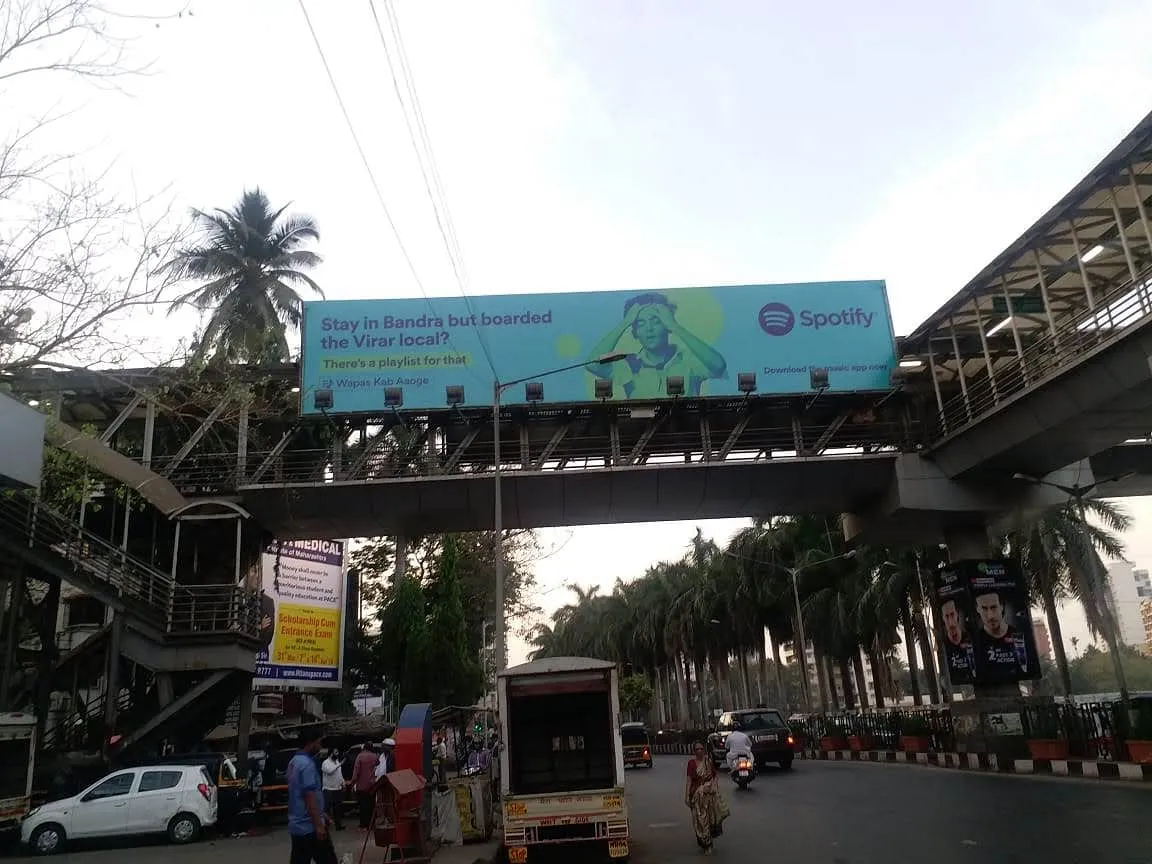 Spotify OOH ad at Bandra, Mumbai  