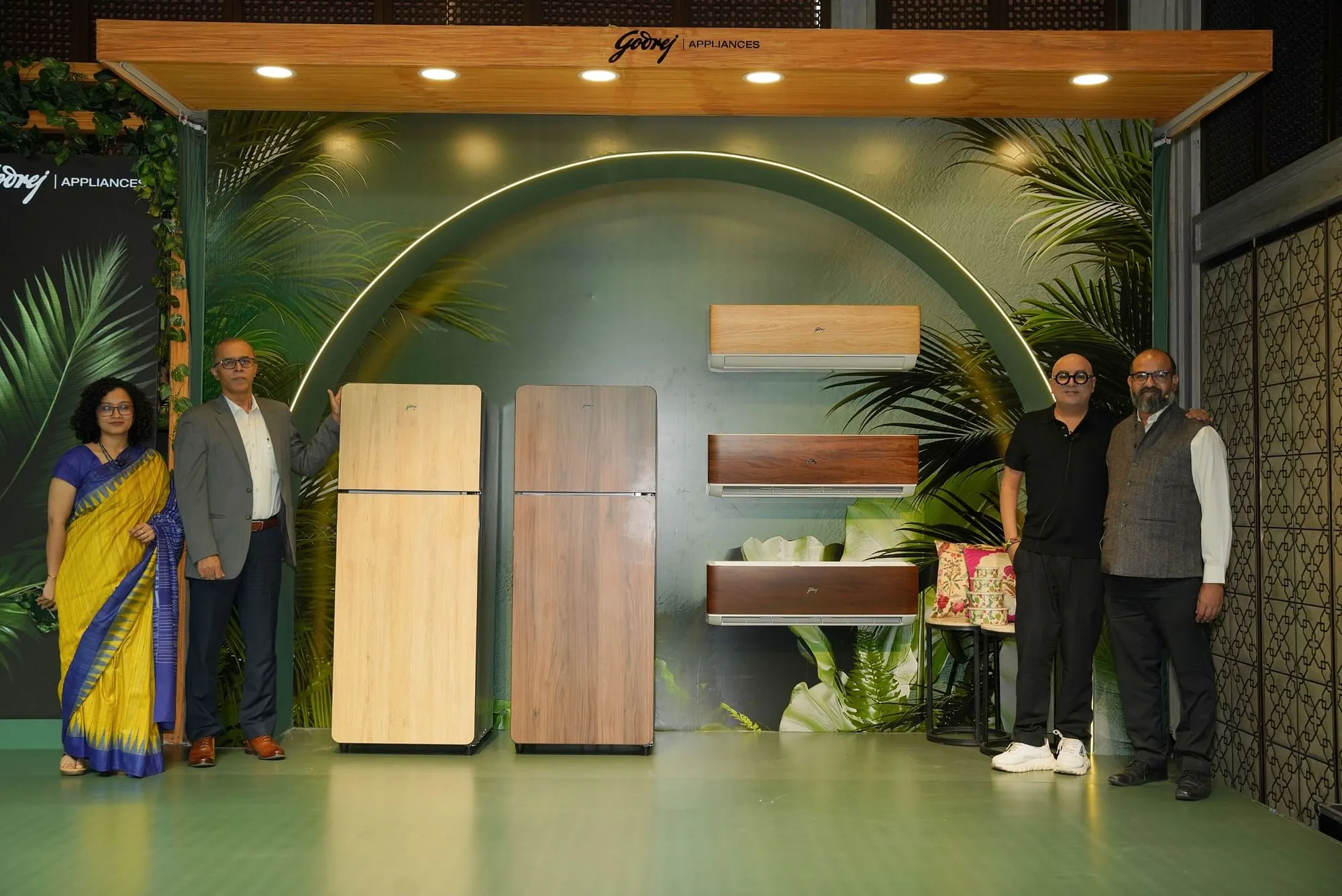 L-R: Swati Rathi, Head of Marketing, Godrej Appliances; Kamal Nandi, Business Head and Executive Vice-President, Godrej Appliances; Krsnaa Mehta, Founder and Design Director, India Circus; Kamal Pandit, Head of Design, Godrej Appliances  