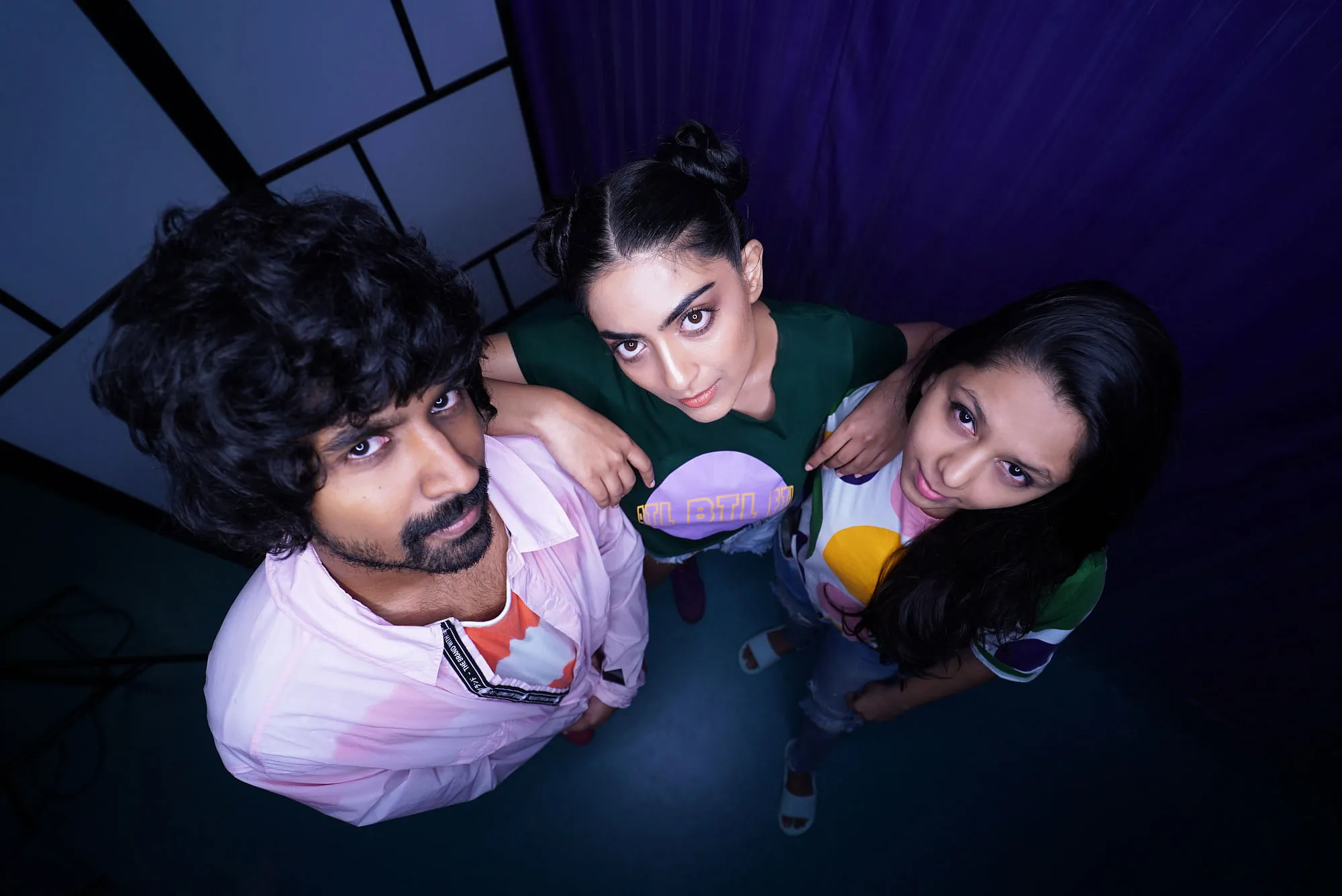  L-R: Monish Ganesan,  Zayn Khan (cast) and Riddhi Parikh.  