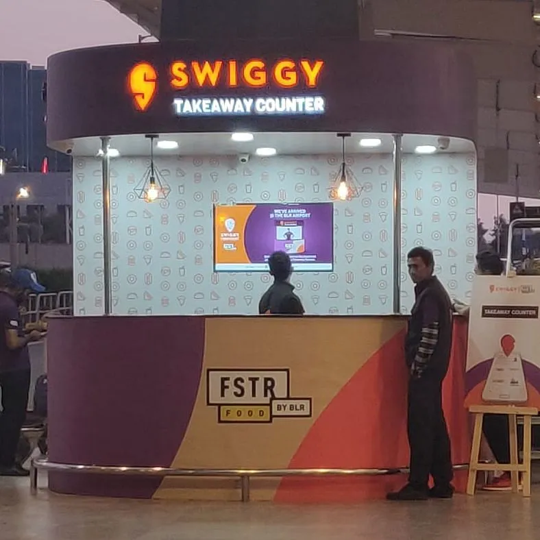 The Swiggy counter at the Kempegowda International Airport Bengaluru  