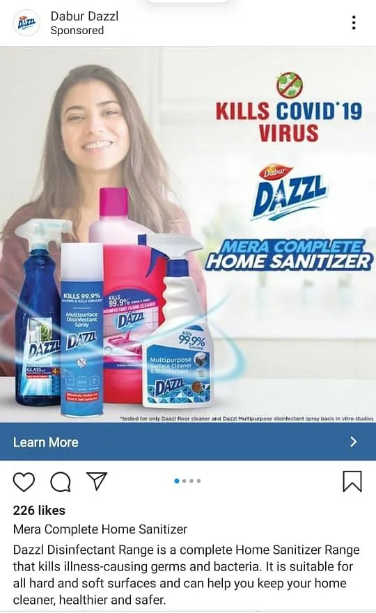 Dazzl's ads on Instagram  