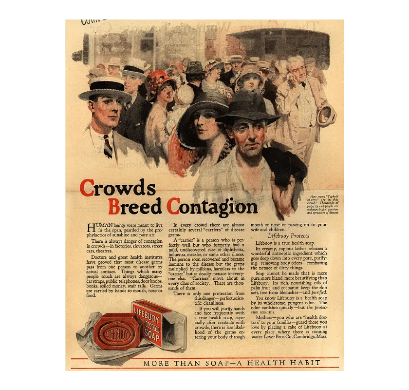 The Lifebuoy print ad from 1923.  