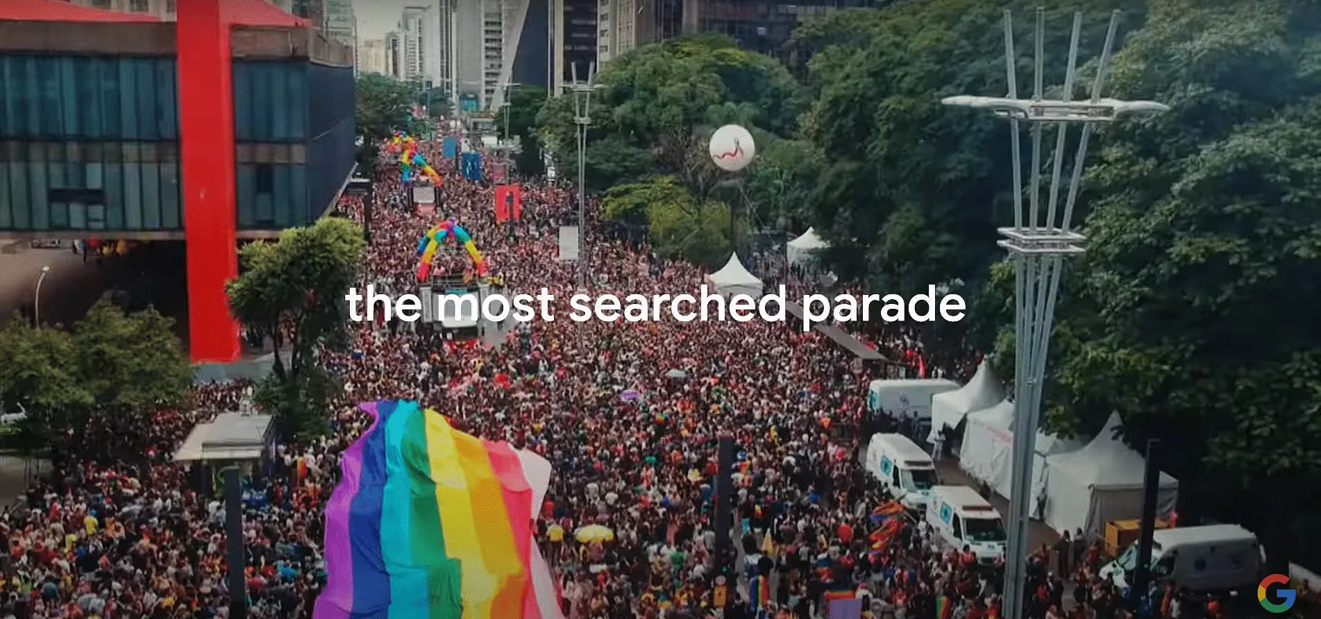 The most searched parade: LGBTQ+ Pride rally  