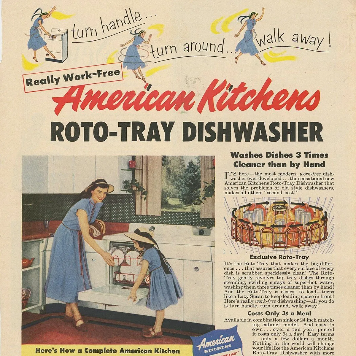 1950 Ad For Hotpoint Dishwasher Sink  