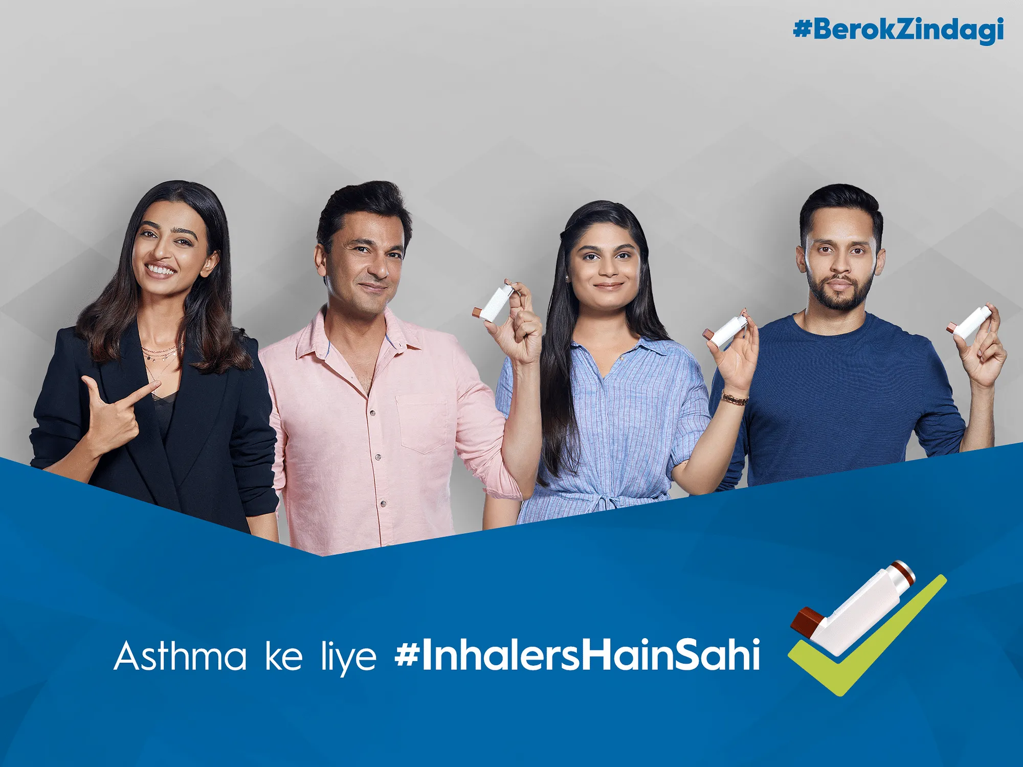 A still from the campaign<br />
(L to R) Radhika Apte, Vikas Khanna, Srishti Dixit and Paruppalli Kashyap  