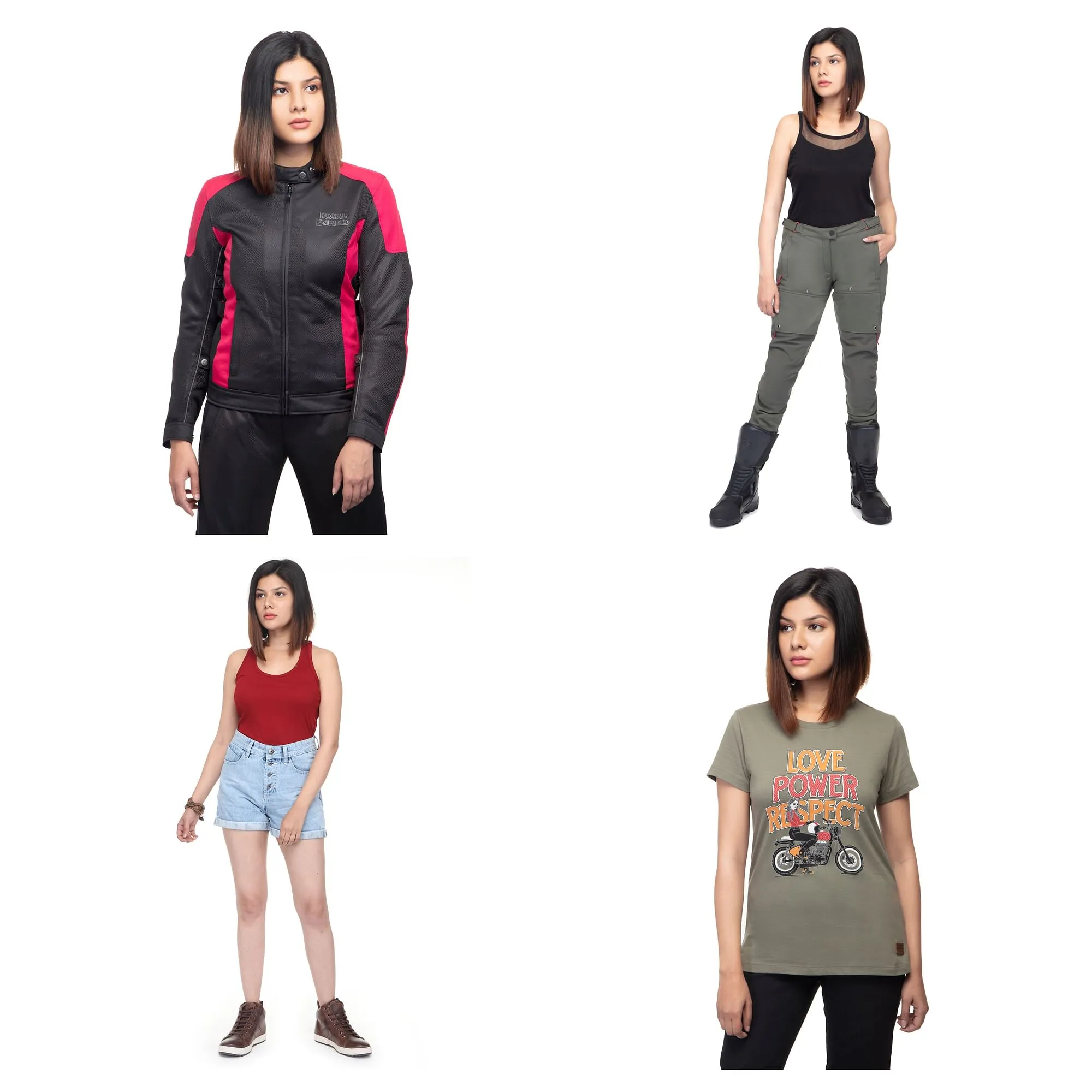 Some of the products from Royal Enfield's Apparel for women collection  