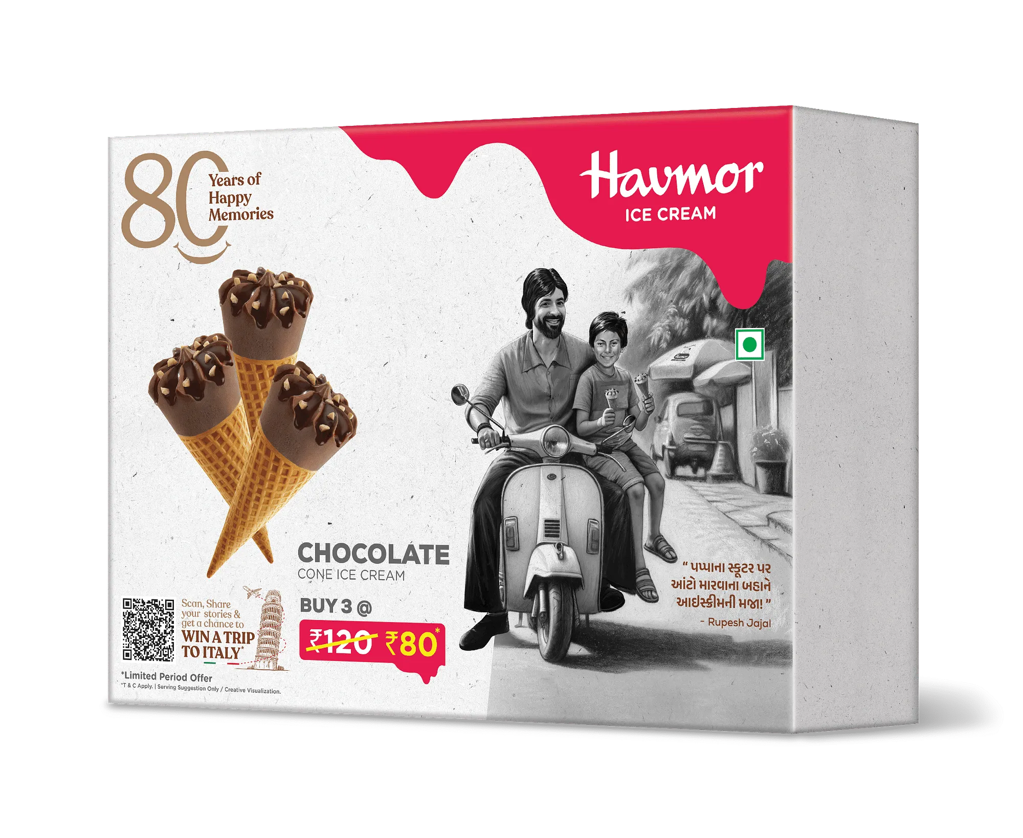 Rupesh Jajal's happy memory on Havmor's vintage pack.  