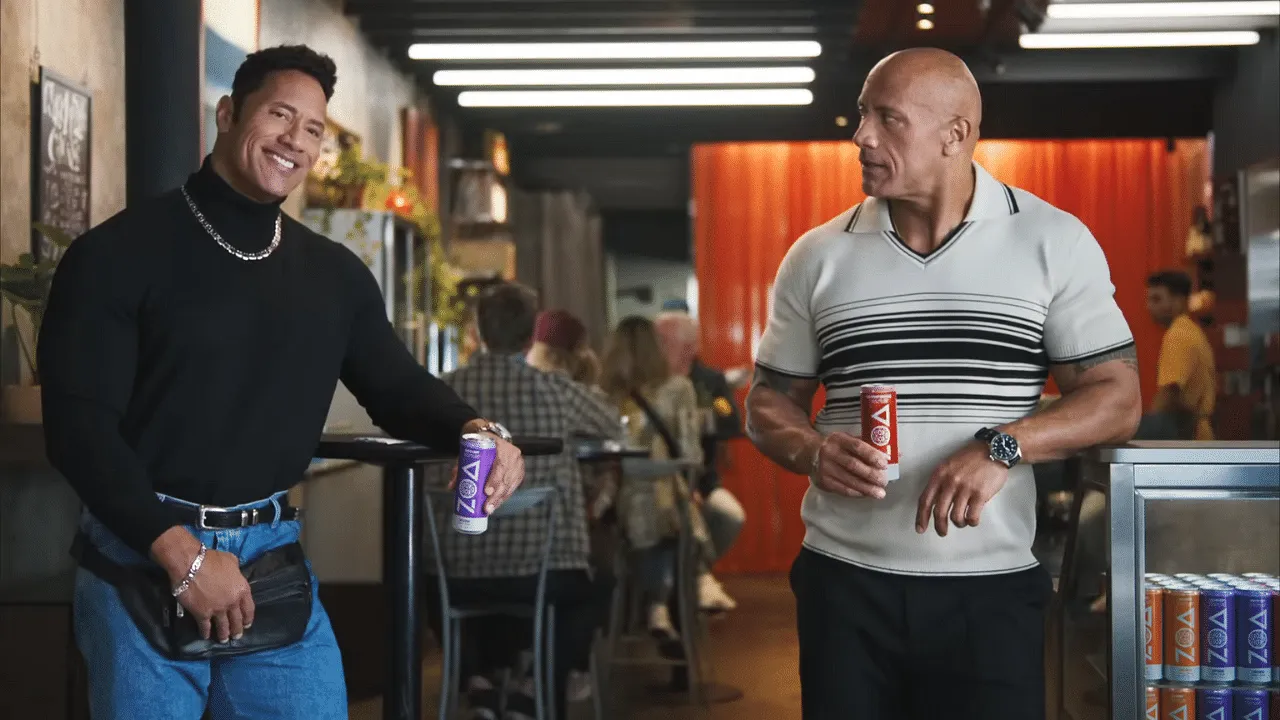 Dwayne Johnson with his '90s persona  