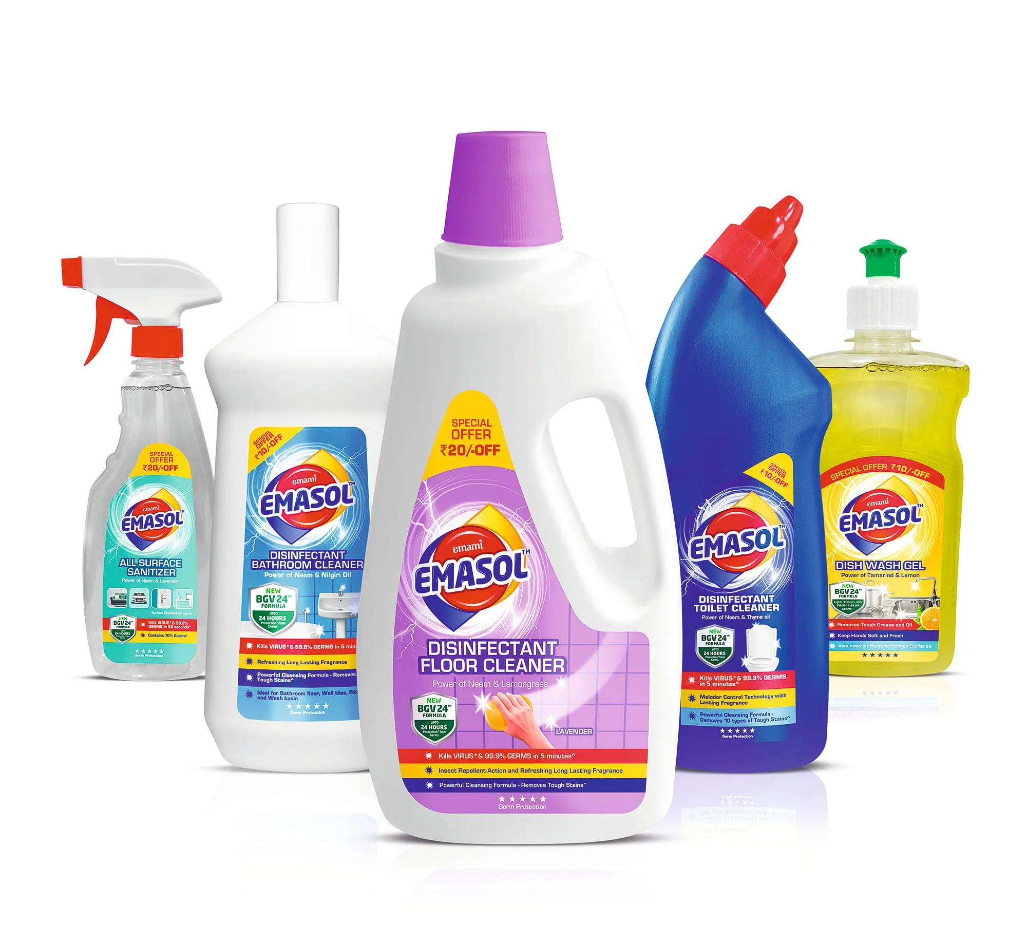 EMASOL's range of home hygiene products  