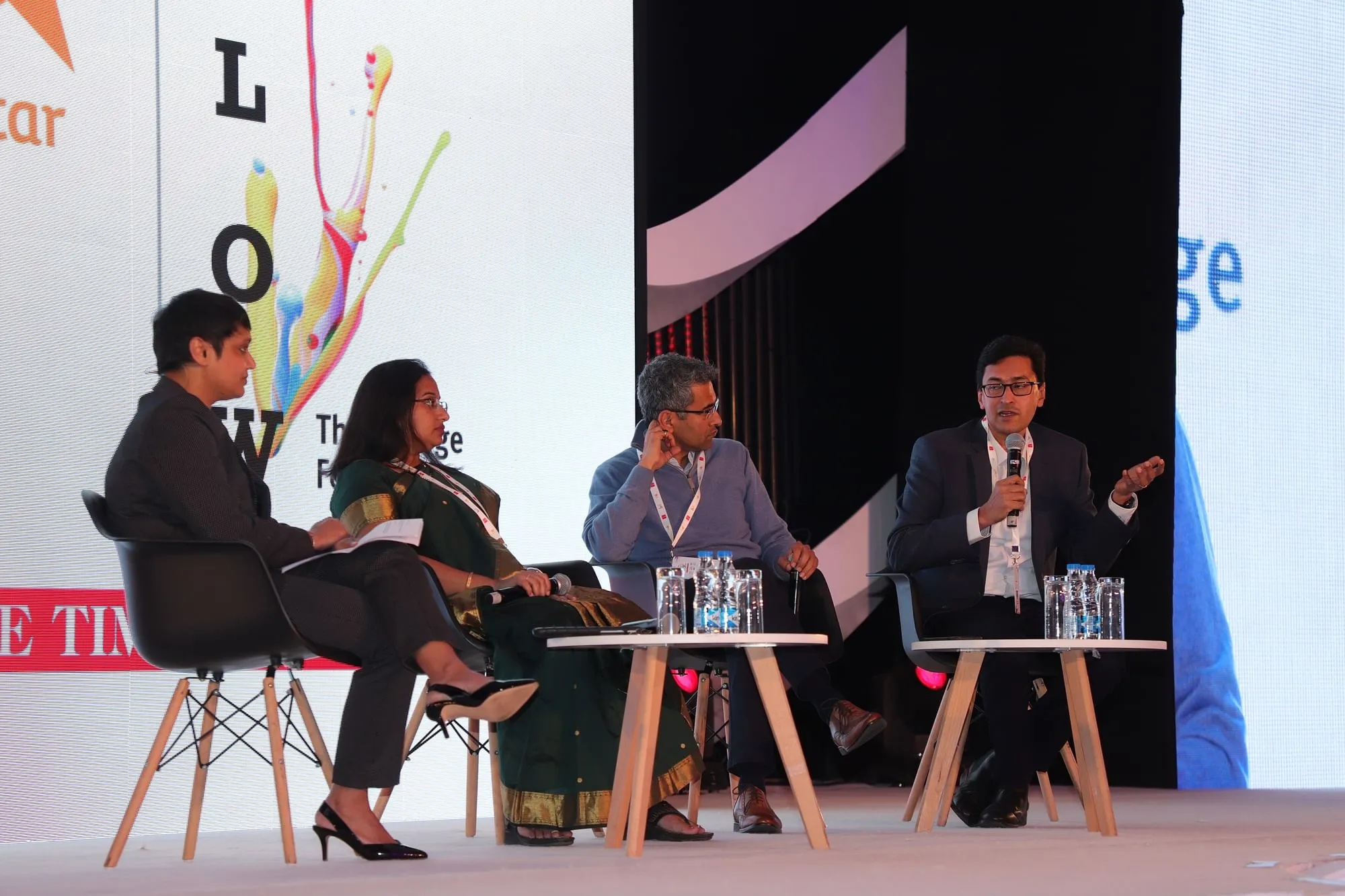 (L-R) Shveta Singh, Meera Iyer, Praveen Sharma and Sunil Suresh  