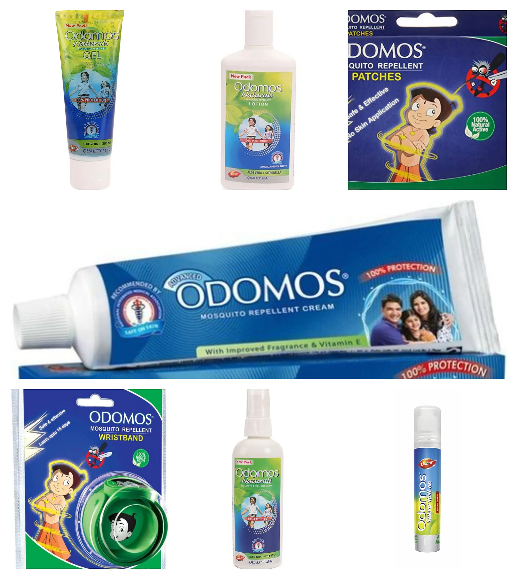 Different formats of Dabur Odomos  