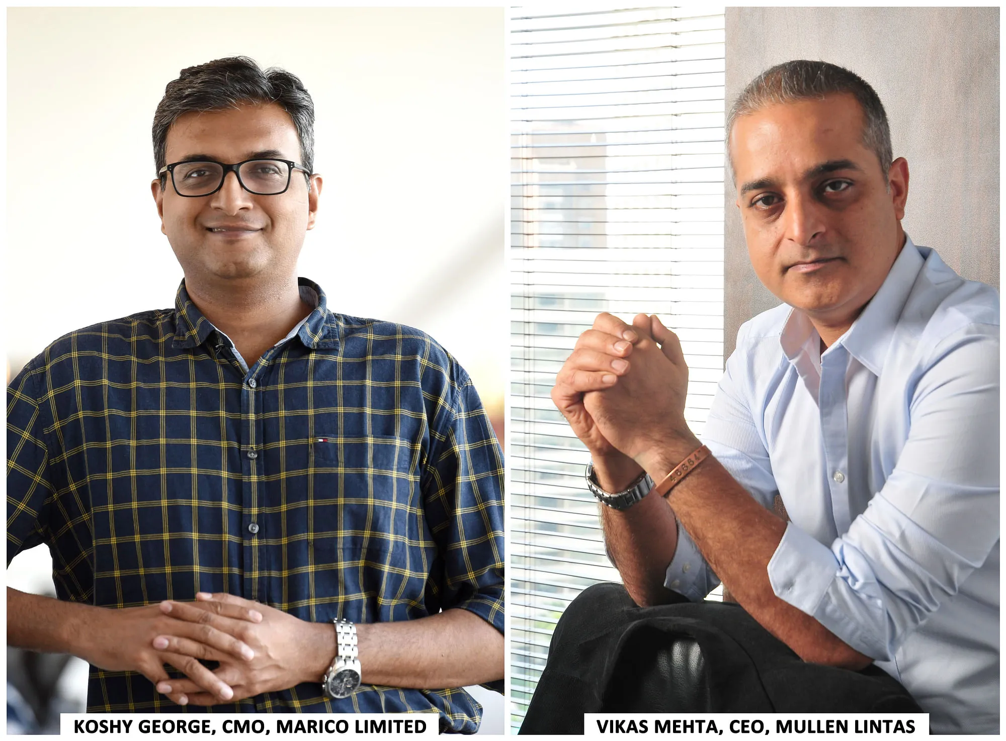 Left: Koshy George, CMO, Marico<br />
Right: Vikas Mehta, CEO Mullen Lintas  