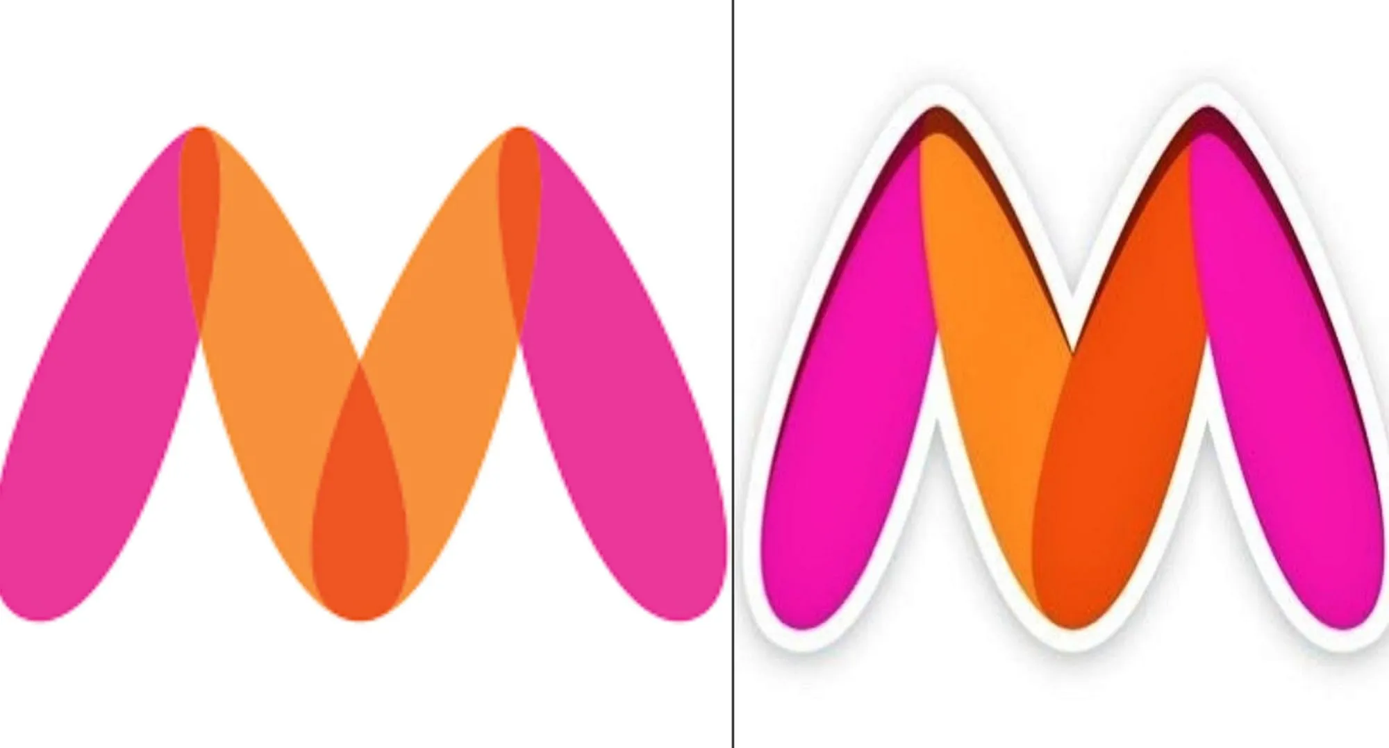 Myntra old (L) vs new logo (R)  