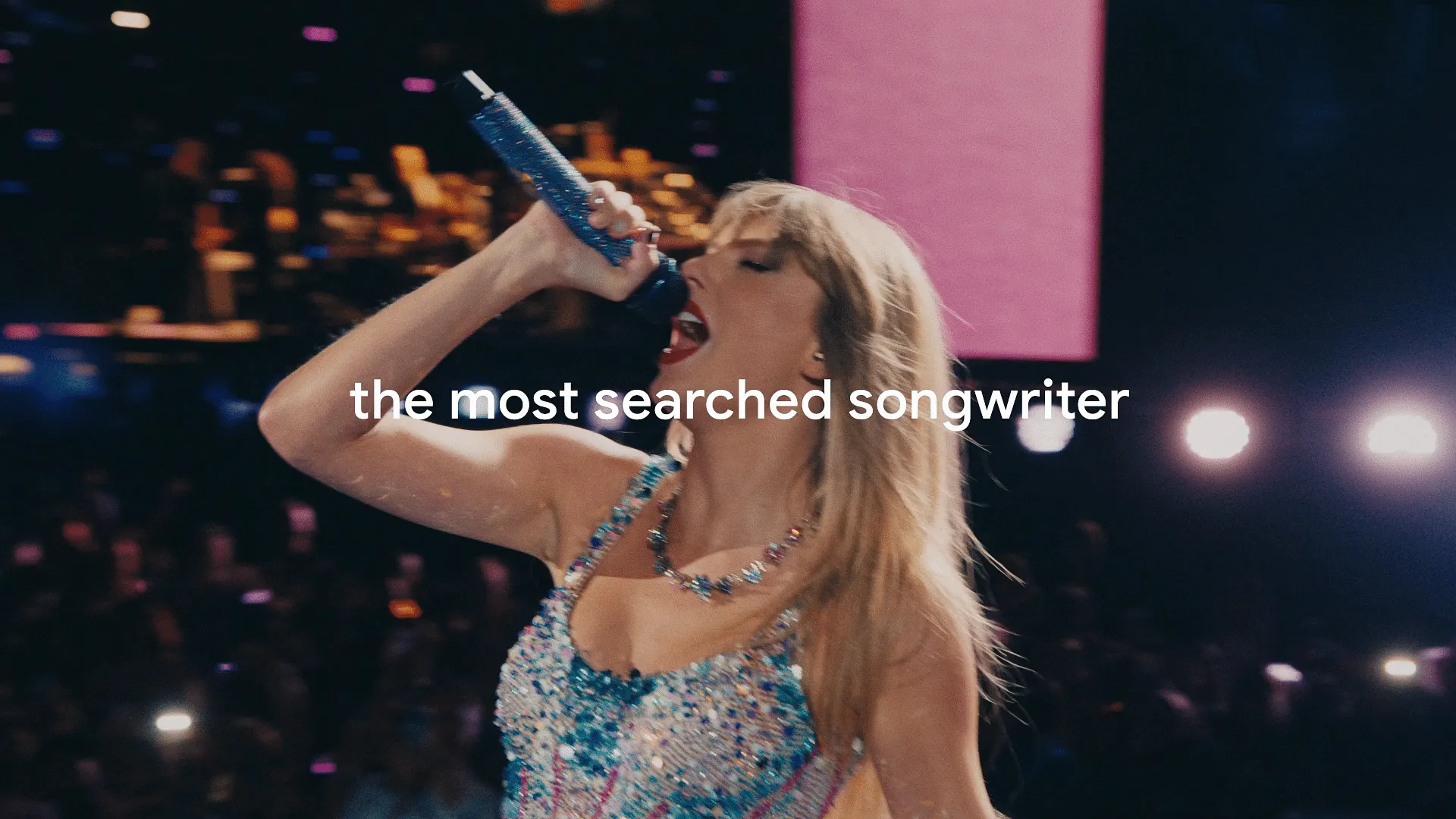 The most searched songwriter: Taylor Swift  