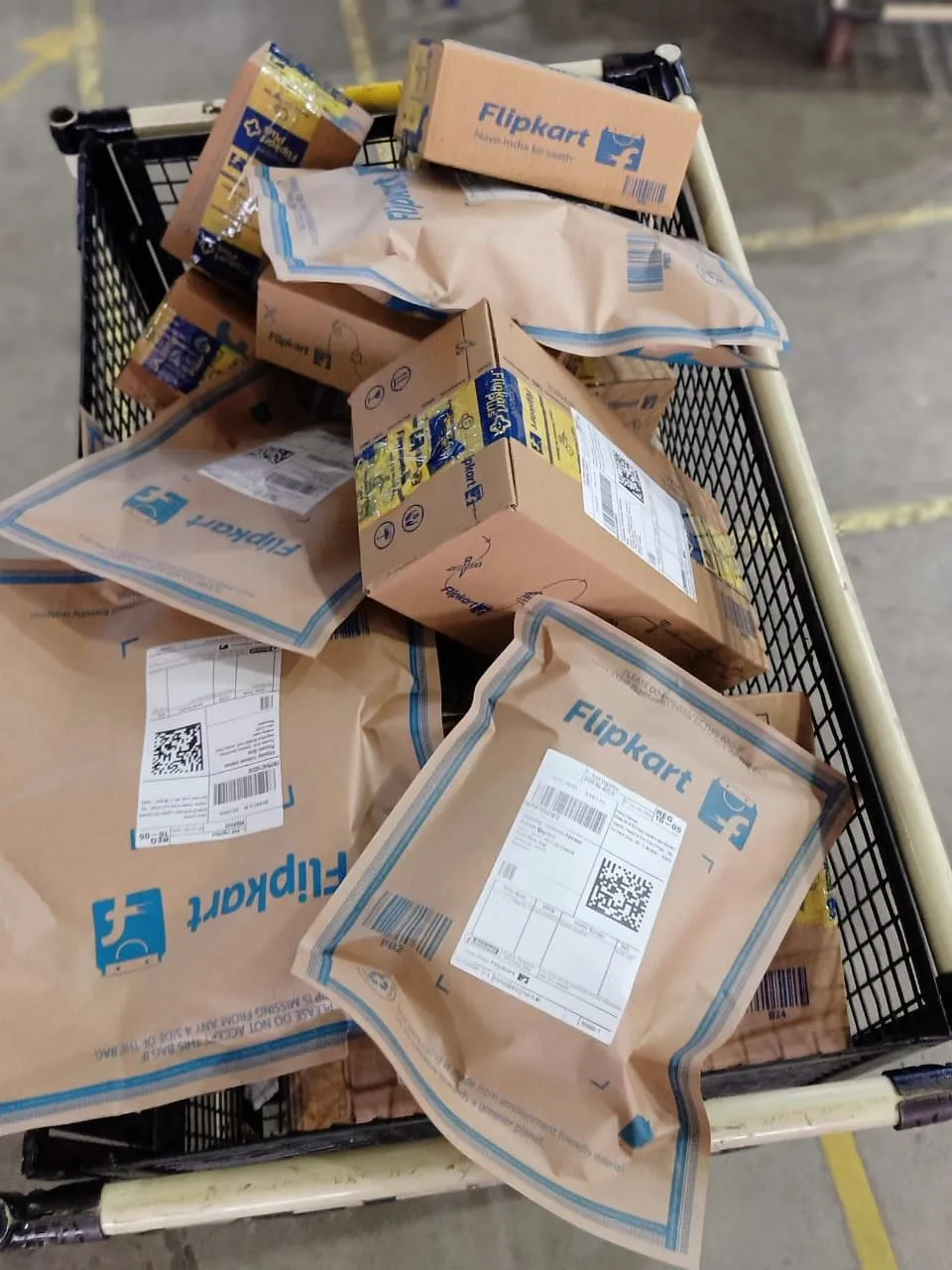 Flipkart orders ready to ship in recyclable paper bags  