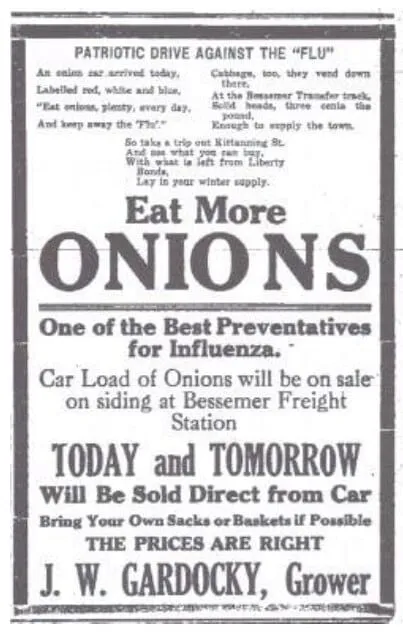 An ad for an onion sale   