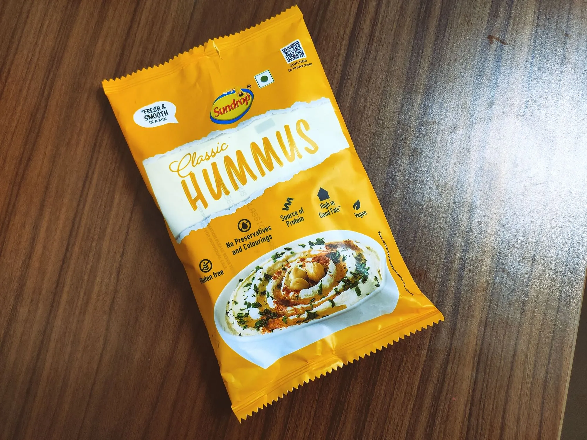 Sundrop's ready to eat 'Classic' hummus  