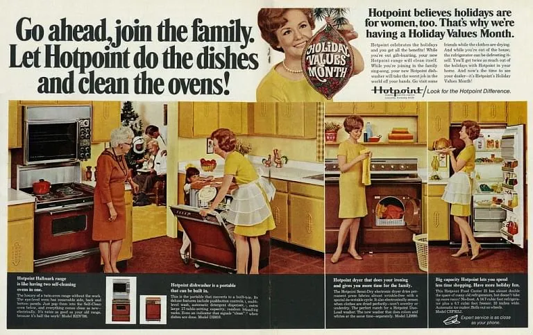 1968 Christmas ad for dishwasher  