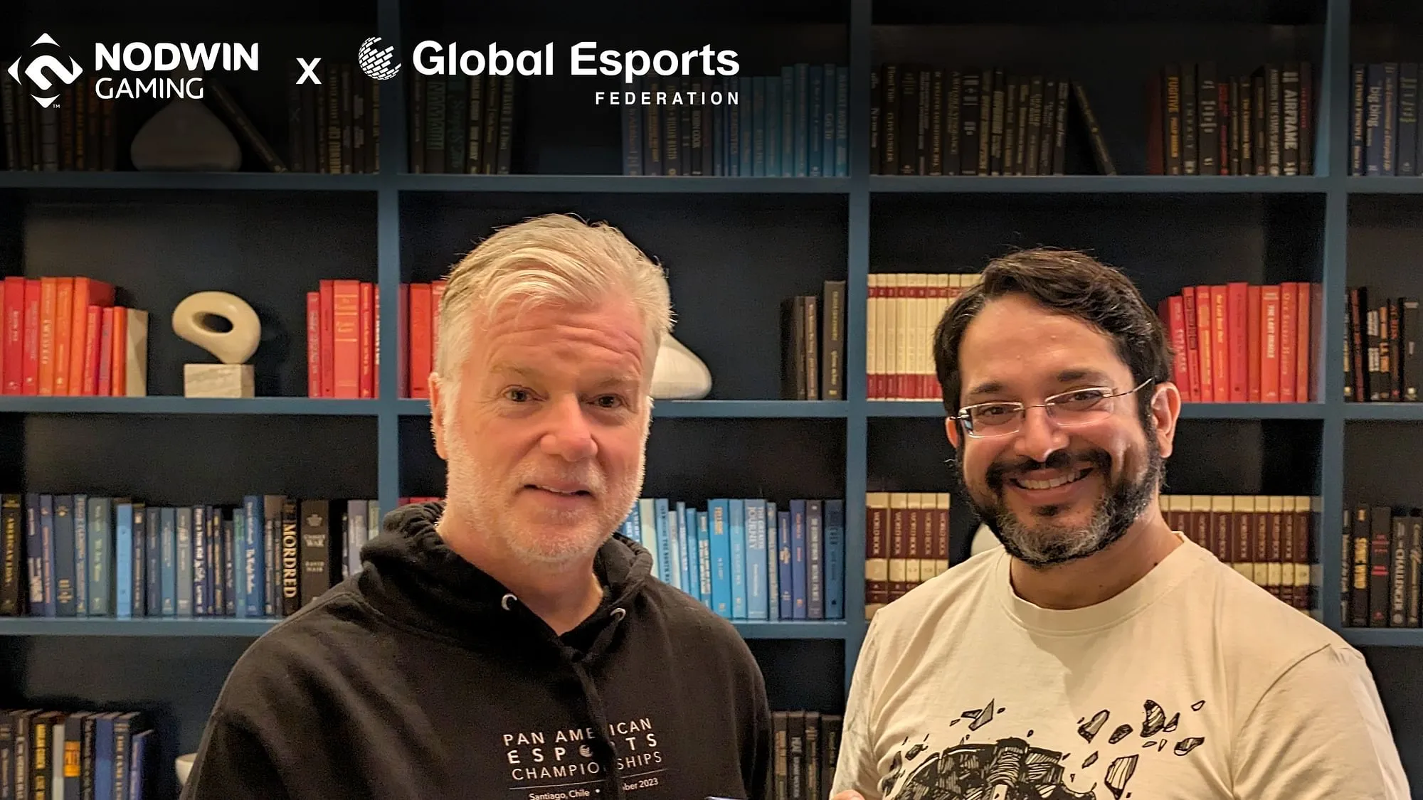 (L-R): GEF CEO Paul J. Foster with NODWIN Gaming's Akshat Rathee  