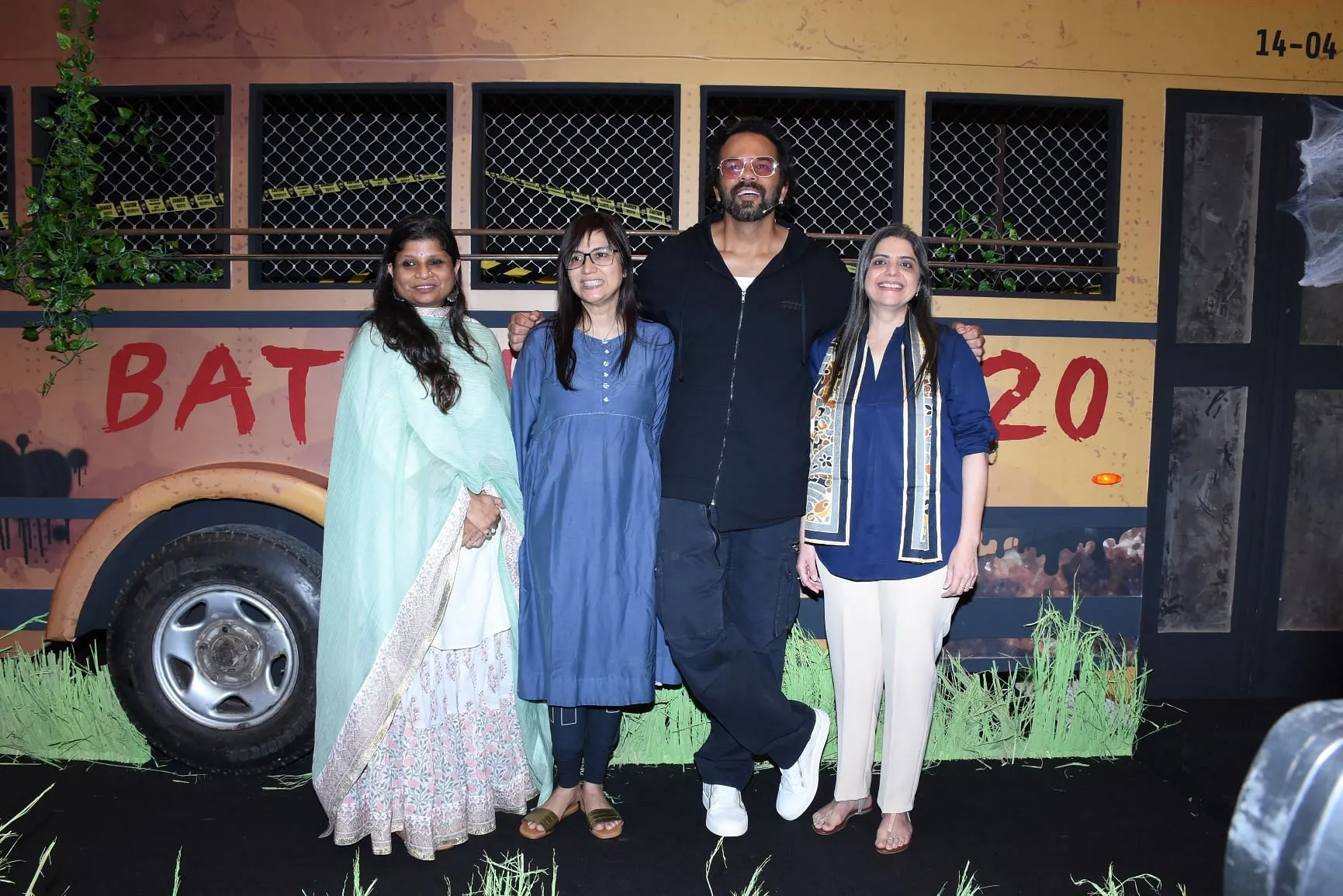 (L - R) Shital Iyer, Non Fiction Head, Manisha Sharma, Chief Content Officer, Hindi Mass Entertainment, Rohit Shetty & Nina Elavia Jaipuria  