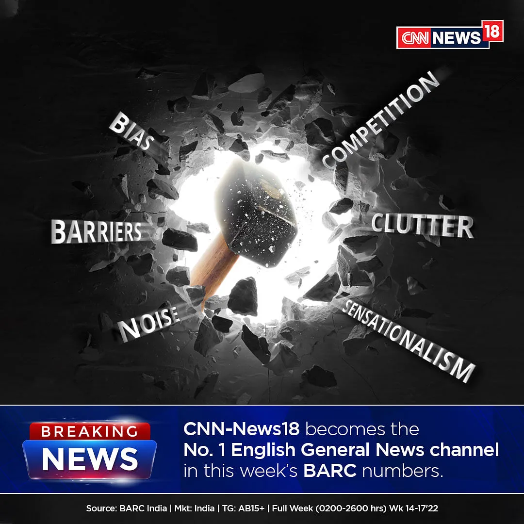 CNN News18's social media ad  