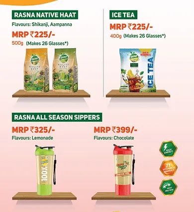 Premium range of Rasna   