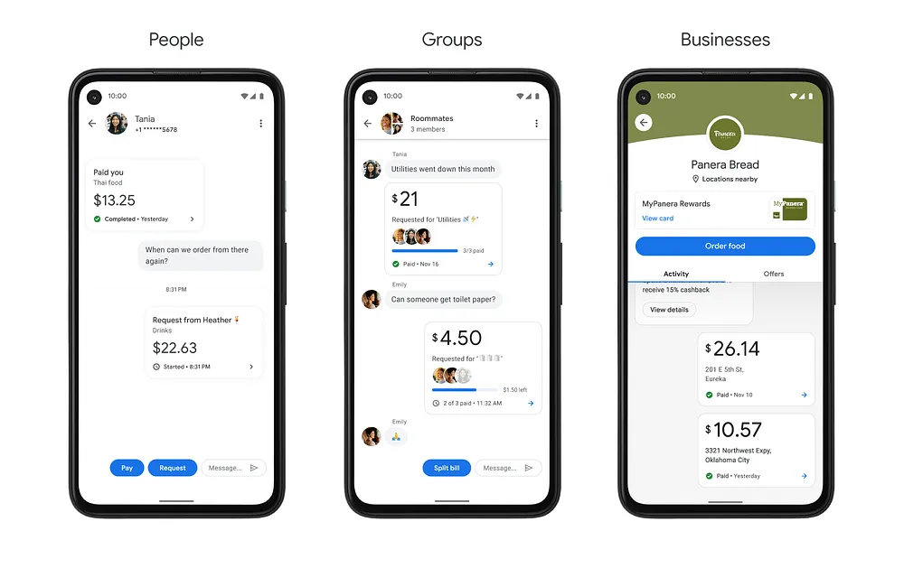 Google Pay's app interface  