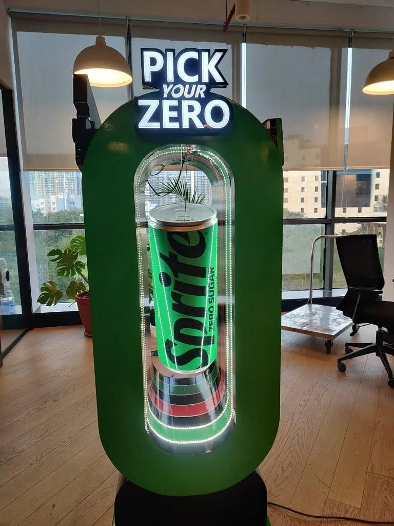 Sprite Zero set up booths to emphasise its zero sugar content  