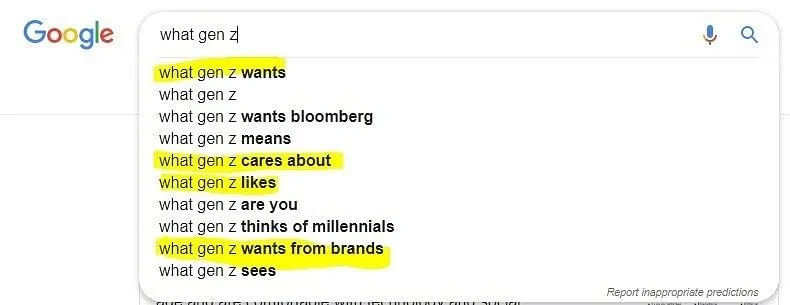 Auto suggestions: Why Gen Z  
