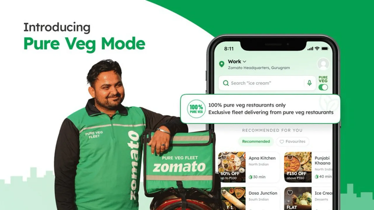 'Pure Veg Mode' by Zomato  