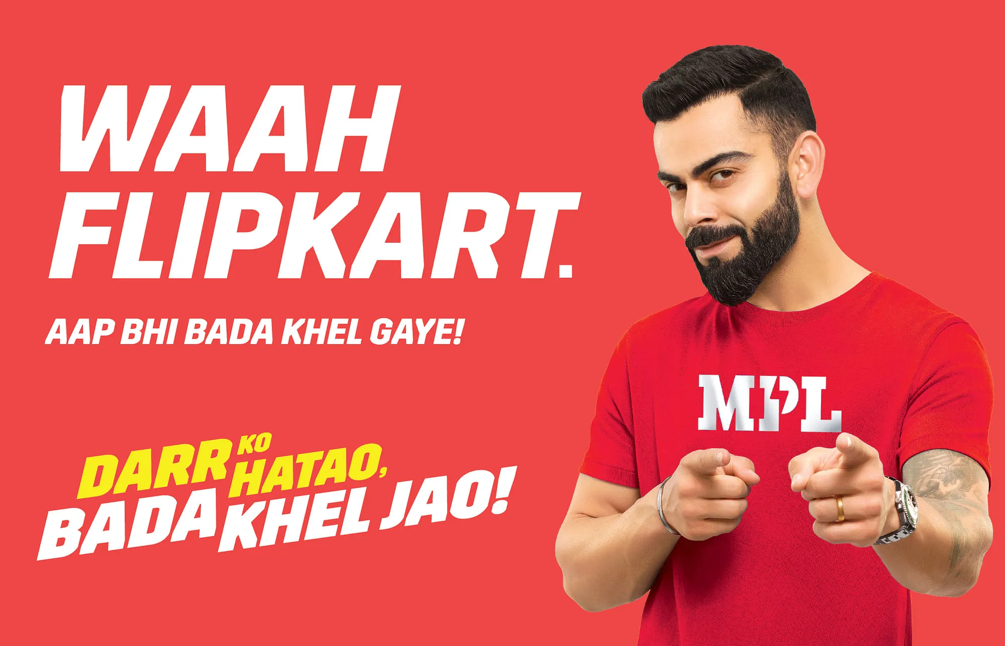 Flipkart's billboard message to MPL for IPL 2024 #BigTVBiggerDiscounts campaign  