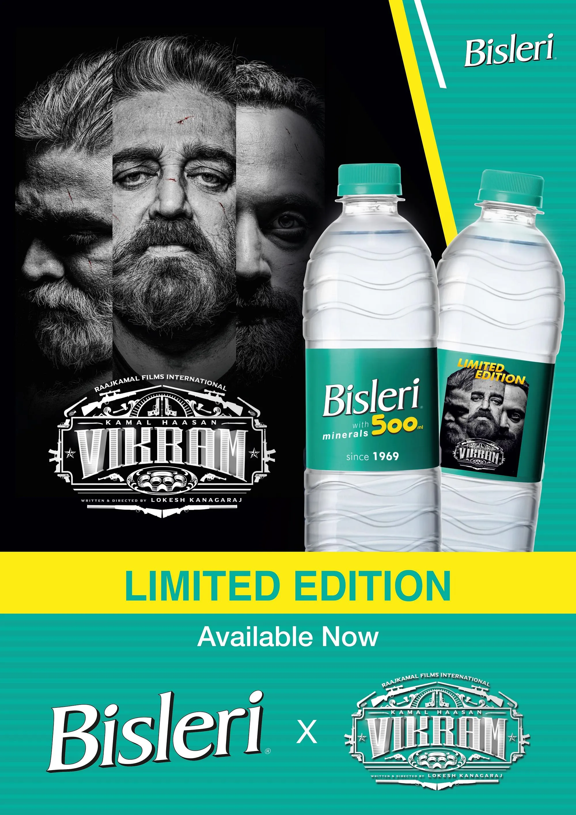 Bisleri x Vikram limited edition packs  