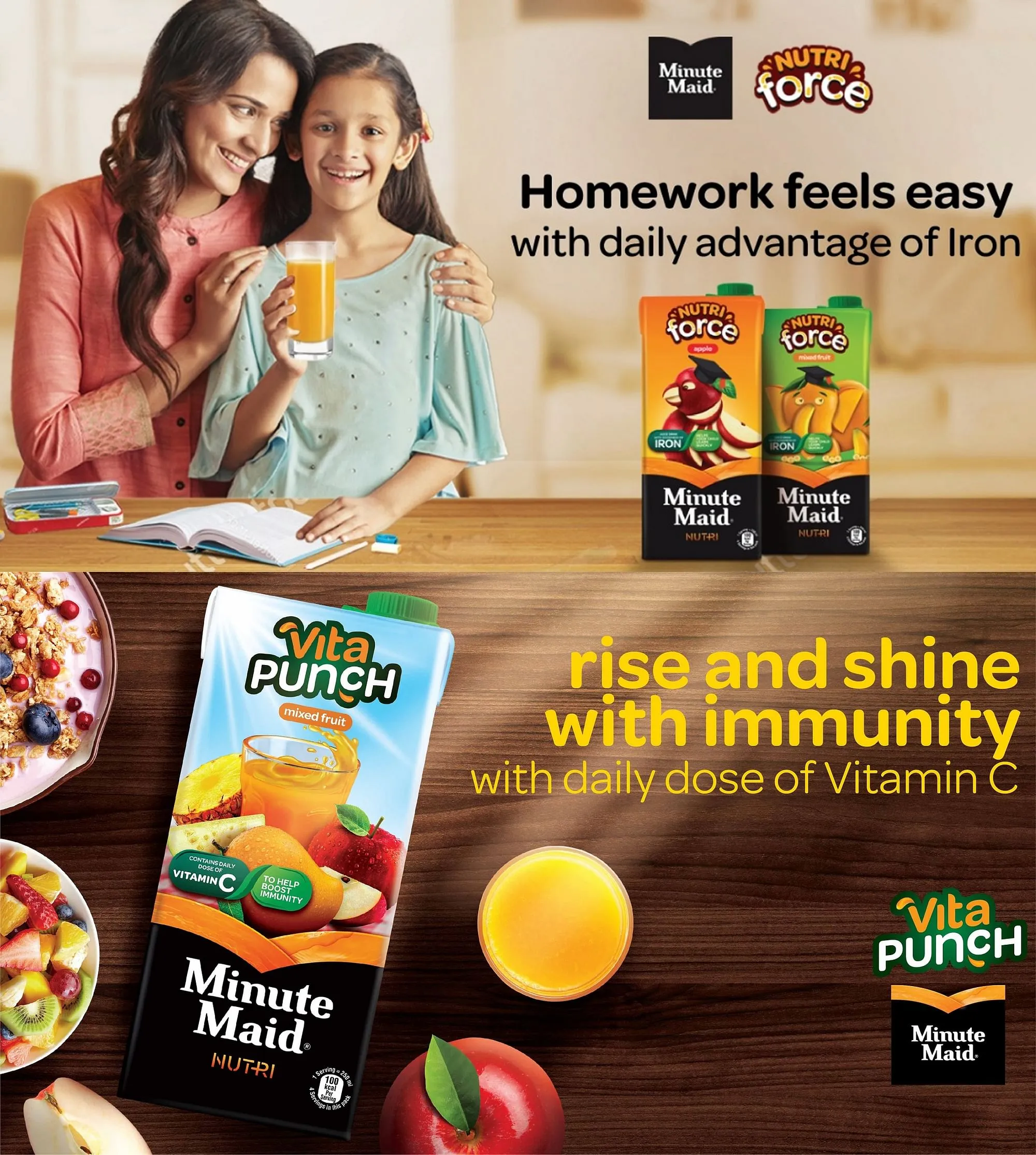 Minute Maid Nutri Force and Minute Maid Vita Punch  