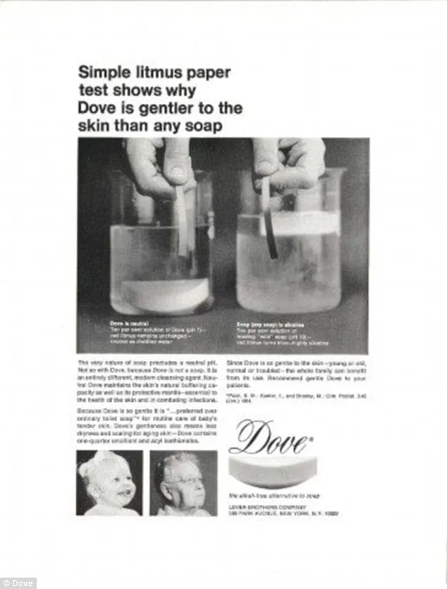 A Dove soap ad from 1964  Courtesy: Dailymail UK