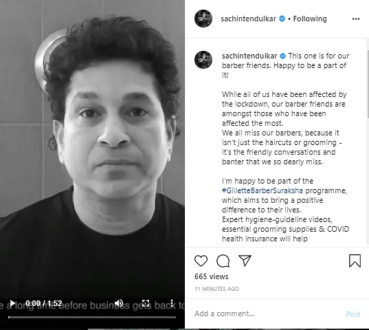 Sachin Tendulkar shared the film on Instagram  