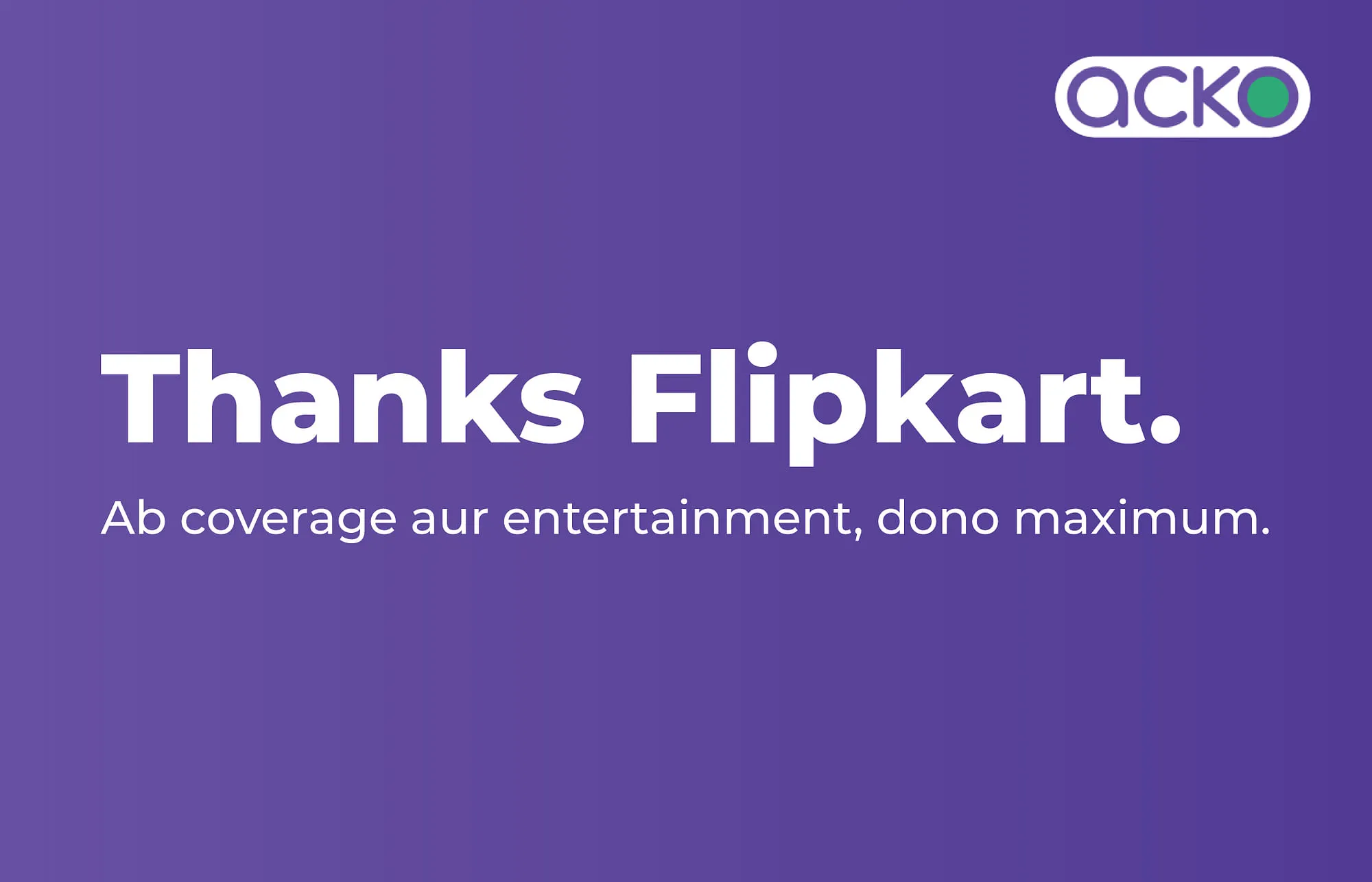 Acko's billboard replying to Flipkart for IPL 2024 #BigTVBiggerDiscounts campaign  